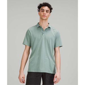 lululemon athletica Men's Sage Green Striped Polo